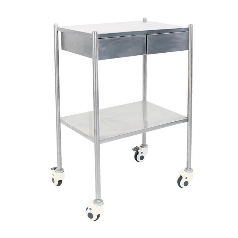 HS6147 Hospital Furniture Stainless Steel Drawer Dressing Trolley Treatment Trolley Nursing Cart