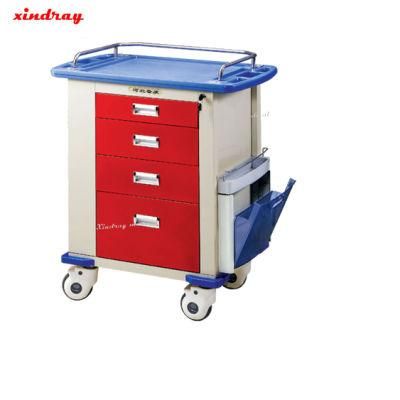 CE&ISO Fresh ABS Crash Cart Emergency Medical Trolley
