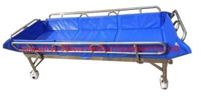 Stainless Steel Emergency Bed Patient Transport Shower Trolley