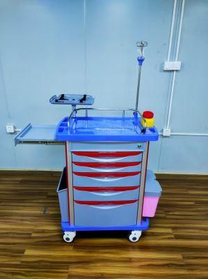 Cheap Clinical Hospital ABS Medical Emergency Trolley