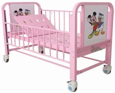 Hot Sale Hospital Baby Bed Steel Spray Plastic Single Swing Children&prime;s Bed