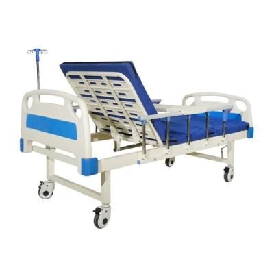 Semi-Fowler One 1 Single Crank Manual Hospital Bed with Casters OEM Big Stock Fast Delivery Time