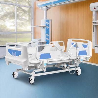 B6e Saikang Wholesale 3 Function Foldable Medical Clinic Patient Bed Electric ICU Hospital Bed with Wheels