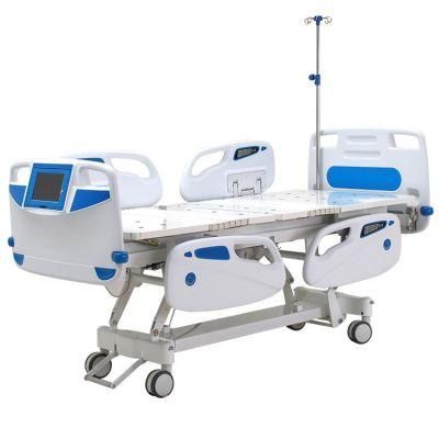 CE and ISO Manufacturer Electrical ICU Nursing Hospital Bed with IV Pole