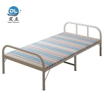 Classic Folding Medical Treatment Metal Tube Single Iron Bed