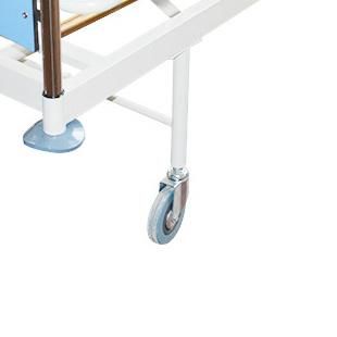 HS5151D Two 2 Functions Two Cranks Double Manual Hospital Nursing Bed with Grid Deck and Compact Board