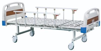 Manual Medical Bed Crank Clinic Hospital Bed for Mobile Hospitals