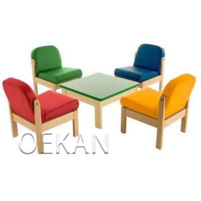 Oekan Hospital Use Furniture Hospital Furniture Colorful Design Patient Resting Area Table and Chair Children Waiting Chair