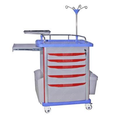 Multi-Fonction Hospital ABS Surgical ICU Infusion IV Emergency Medical Trolley