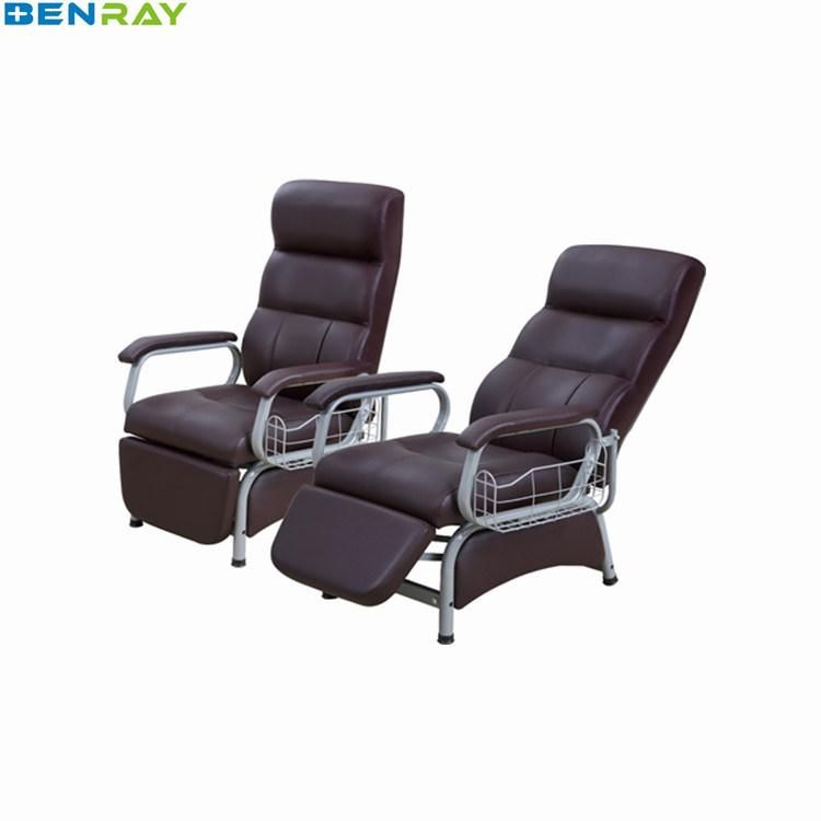 Back Rest Hospital Patient Used Luxury PVC Gas Spring Transfusion Chair