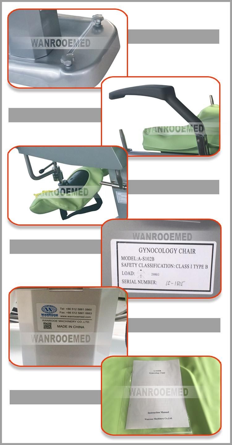 a-S102b Medical Stainless Steel Gynecological Examination Bed