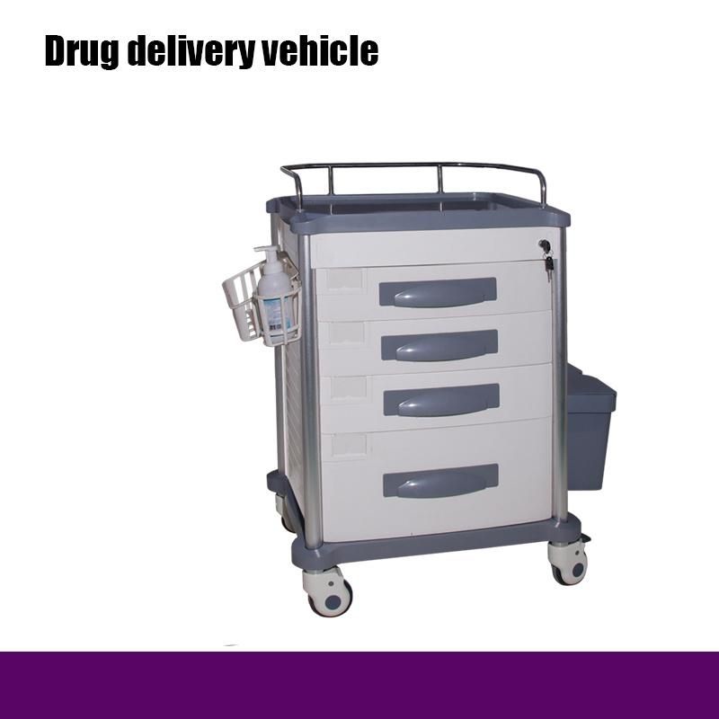 Medical Beautiful Plastic Trolley for Hospital Drug