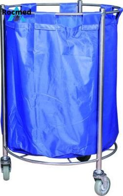 Hospital Medical OEM ODM Stainless Steel Linen Trolley with Dust Bag for Laundry