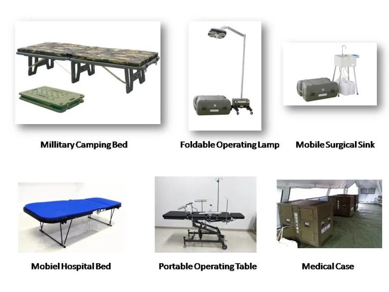 Customized Everyday Use Suite Mobile Field Hospital Foldable Bed