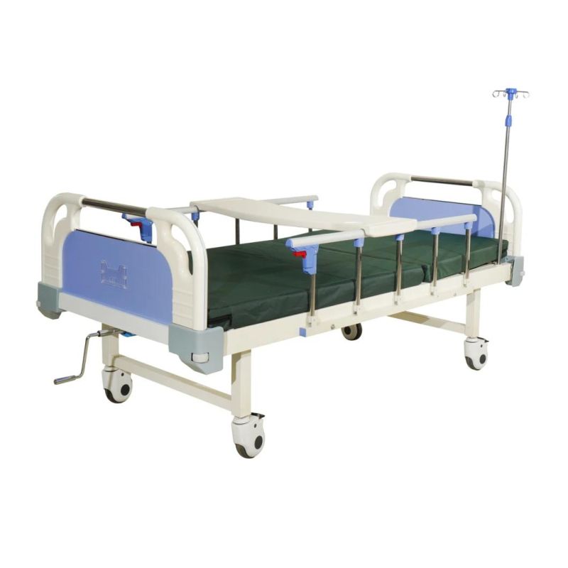 Steel Tubes Simple Manual Medical Bed Makeshift Hospital Bed