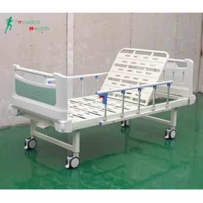 Medical Equipment Manual One Function Foldable ICU Hospital Bed with Single Cranks