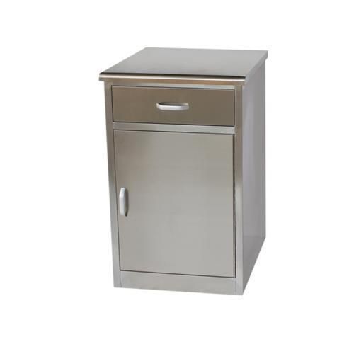 Grand Stainless Steel Hoapital Table High Quality K- Board & Steel Medical Cabinet with Two Drawers, Anti- Rust 80mm Braked Wheels Movable Steel Cabinet