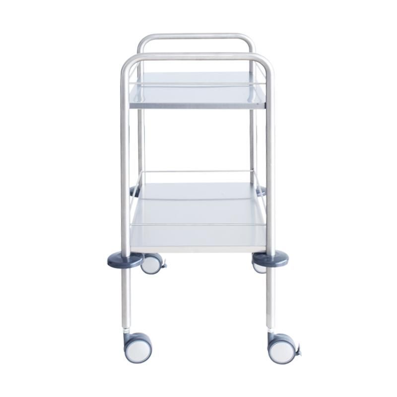 HS6111 Stainless Steel Double Shelf Trolley Hospital Cart