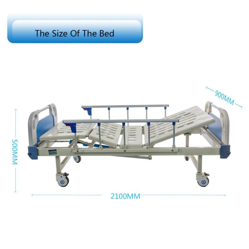 Hospital Surgical Furniture 2 Function Adjustable Nursing Bed Patient Care Bc02-2A