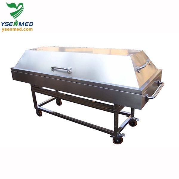 Stainless Steel Mortuary Equipment Ystsc-2D Corpse Truck Corpse Transport Trolley