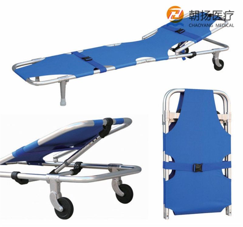 Factory Price Medical Instrument Hospital Ambulance Aluminum Alloy Foldable Stretcher Cy-F600