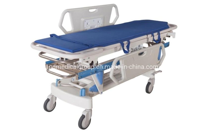 Hospital Manual Patient Transport Stretcher Luxurious Central Control Hydraulic Emergency Stretcher Transfer Patient Trolley