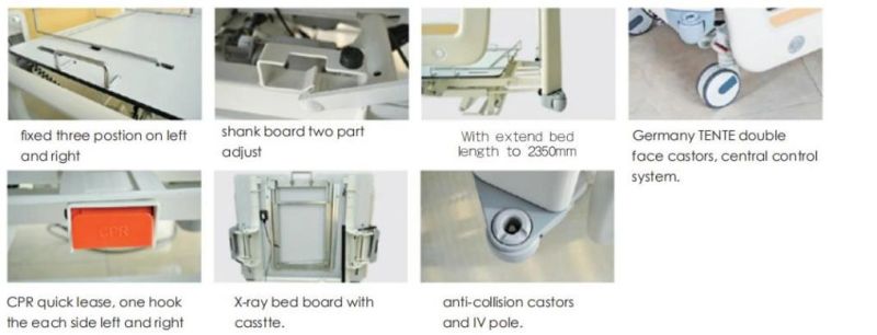 Hospital Equipment Medical Heathcare Multi-Function Weighing Nursing Patient Bed
