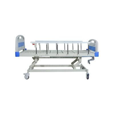 ABS 3 Crank 3 Function Hospital Bed with Casters Adjustable Medical Furniture Folding Manual Patient Nursing Bed