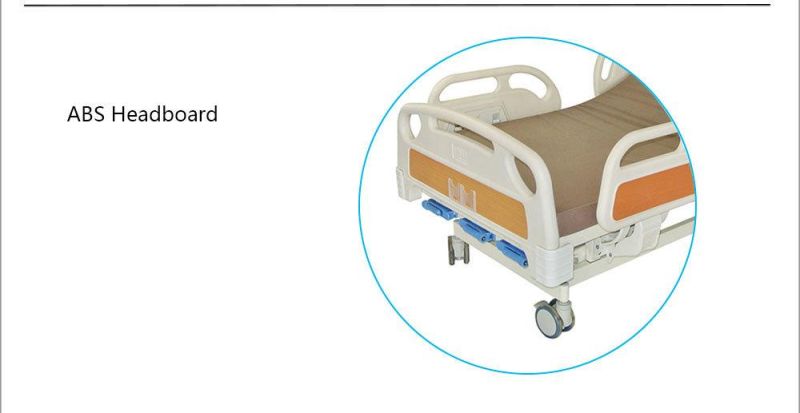 Orange Color Manual 3 Function Hospital Bed for Patient Bc05-1