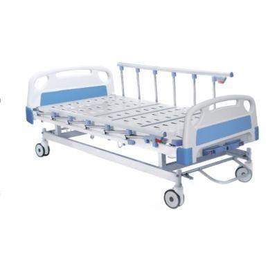 Hospital Furniture Two Manual Crank Care Bed Foldable