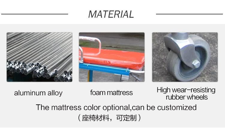 Ea-3A2 Hospital Aluminum Alloy Patient Transport Emergency Manual Ambulance Chair Stretcher