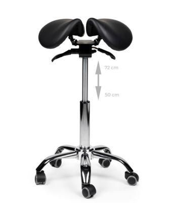 New Split Saddle Stool for Tattoo Dental Medical with Wheels Voiceless