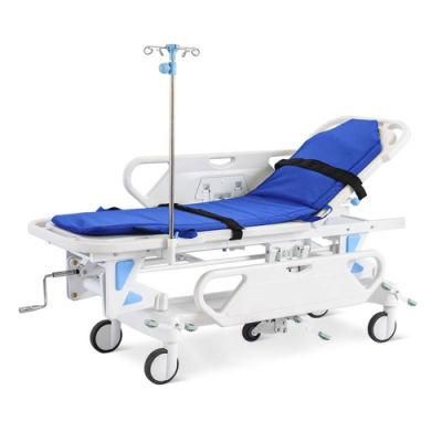 Patient Transportation Stretcher Trolley with Height Adjustable Medical Equipment