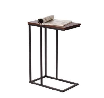 Coffee Laptop Table with Metal Frame Nightstand Table Beside Coffee Table