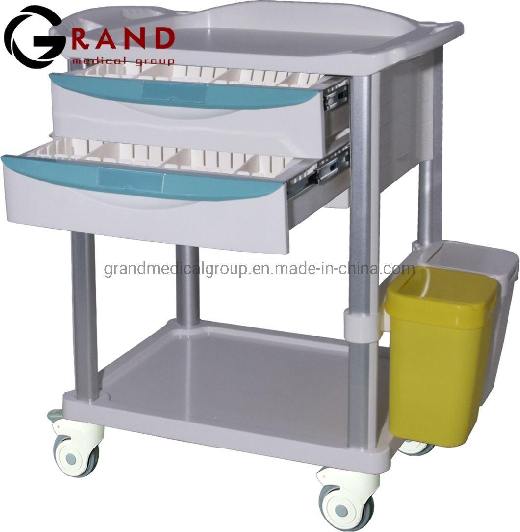in Stock China Manufacture Medical Hospital Emergency Trolley Medical Nursing Crash Cart