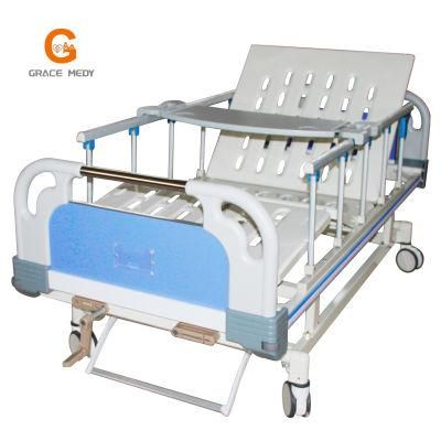 ABS Two Function Manual Hospital Patient Bed with Double Cranks
