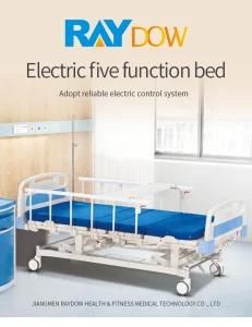 5-Function High Quality ABS Board Nursing Care ICU Super-Low Electric Hospital Bed