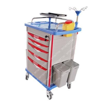 Powder-Coated Medical Equipment Emergency Trolley