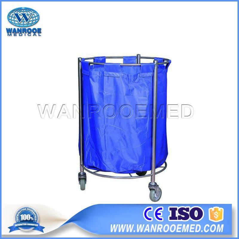 Bss023 Stainless Steel Material Linen Hospital Service Laundry Cleaning Waster Cart