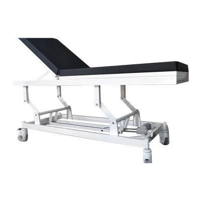 Mn-Jcc004 Medical Furniture Mobile Examination Couch with Back Section Adjustable