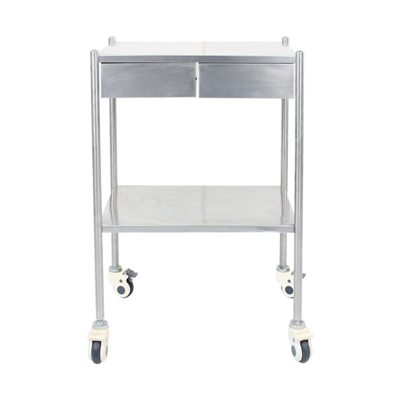 HS6147 Hospital Furniture Stainless Steel Drawer Dressing Trolley Treatment Trolley Nursing Cart