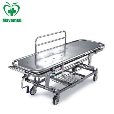 My-R030 Hot Sell Stainless Steel Mannual Eergency Bed Cart