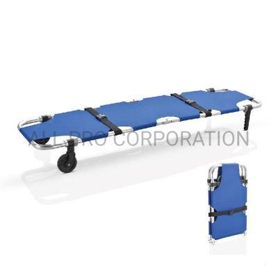 Foldable Foldaway Stretcher with Wheels and Belts