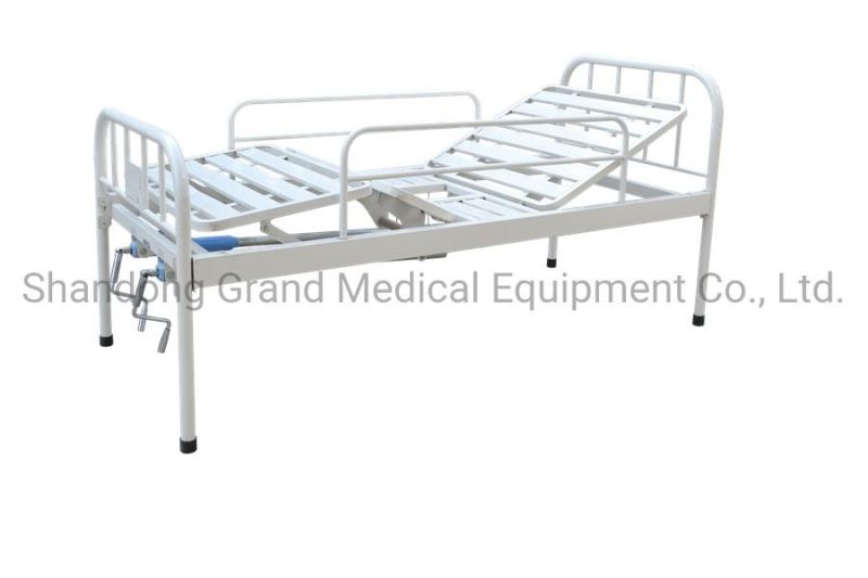 A31 Manual Two Function Hospital Bed 2 Function Manual Hospital Bed/Medical Bed/Patient Bed with Stainless Steel Head & Foot Boards Cheapest