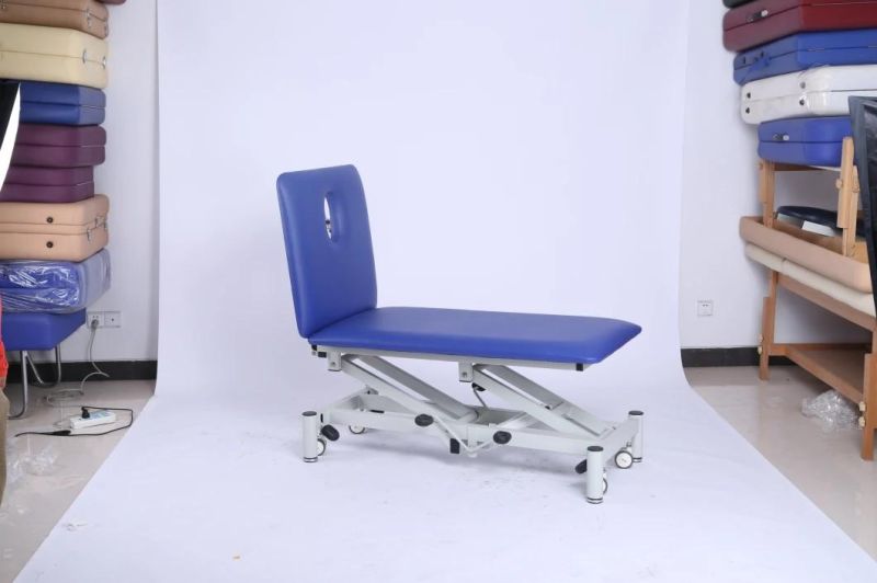 Powder-Coated Steel White Frame Medical Portable Medical Treatment Table