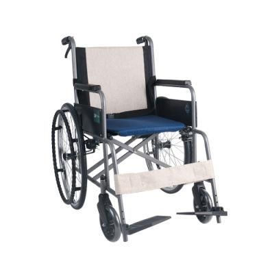 Economy Hospital Furniture Medical Equipment Aluminum Foldable Manual Armrest Wheelchair