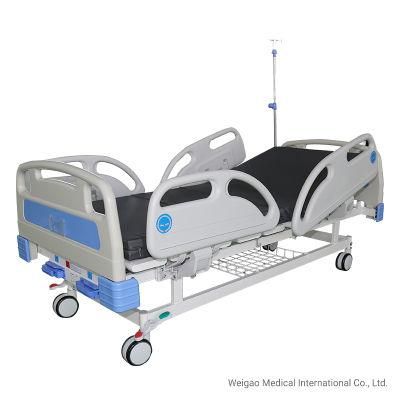 Manual Adjustable ABS Siderails 2 Cranks 2 Function Medical Hospital Bed
