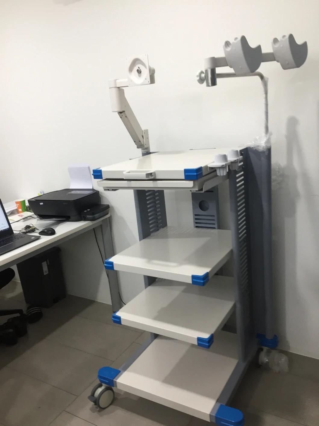 Hospital Medical Endoscope Trolley Computer Station Cart