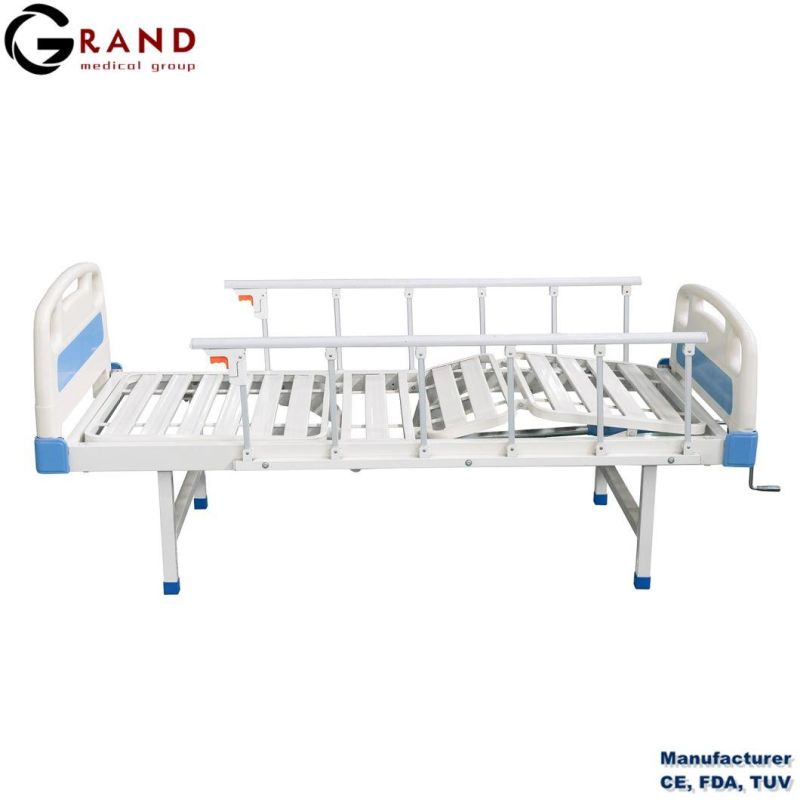 Adjustable Medical Clinic Manual Hospital Bed Cheap Medical Bed Lifting up Hospital Beds Manual Three Function Automatic Nursing Medical Bed