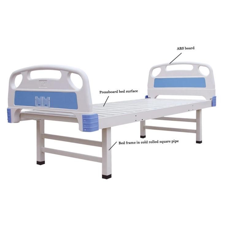 Medical Furniture Steel Hospital ABS Manual Flat Bed